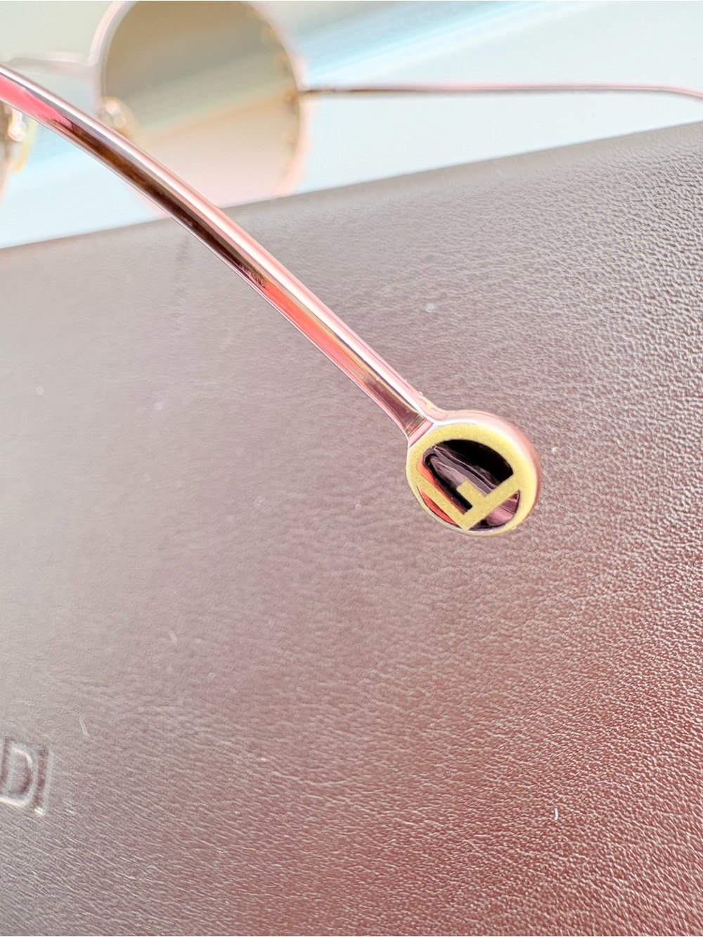 Fendi Pearl Rim Round Sunglasses FF0295/S 35J53 Rose Gold Pink Gradient - Picture 13 of 17